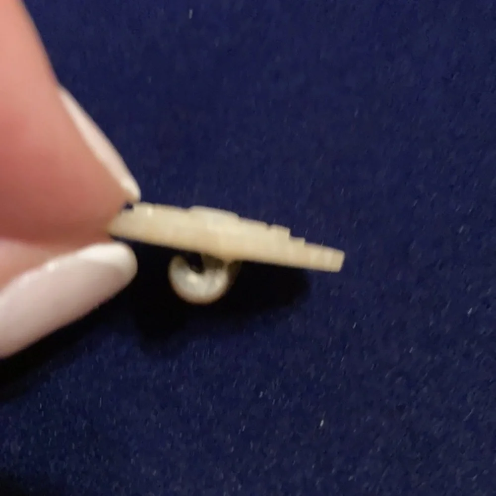Vintage mother of pearl floral pin